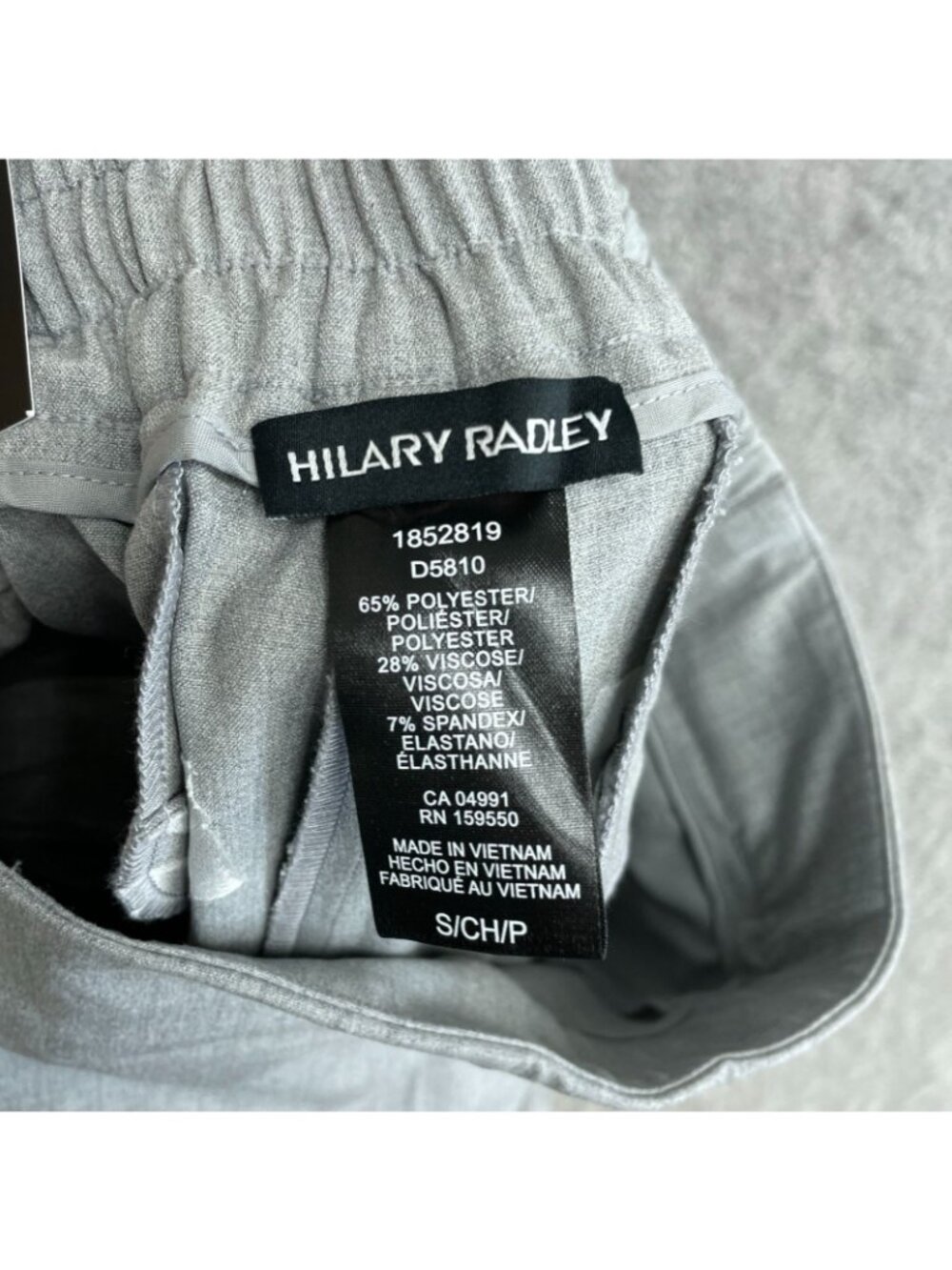 NWT Hilary Radley Women's S Heather Gray Slim Leg Pants 26"  Pull on J2106 - Picture 8 of 14
